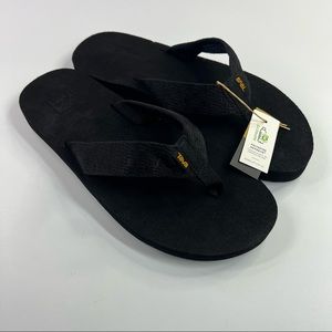 Teva Mens Size 11 Mush ll Flip Flop Sandals Black Lightweight Comfortable New